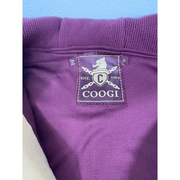 Coogi Hooded Utility Jacket Mens XL Tan Burgundy  Cargo Zip Streetwear Hip Hop - Picture 10 of 10